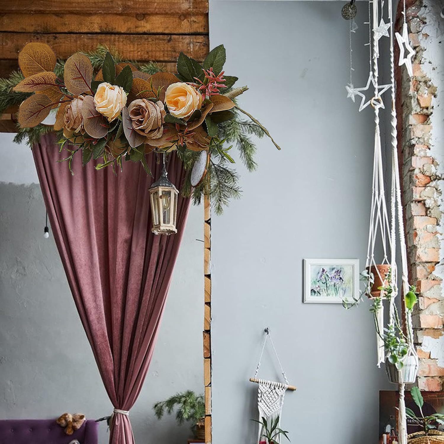 Firlar Artificial Flowers Wedding Chair Decor