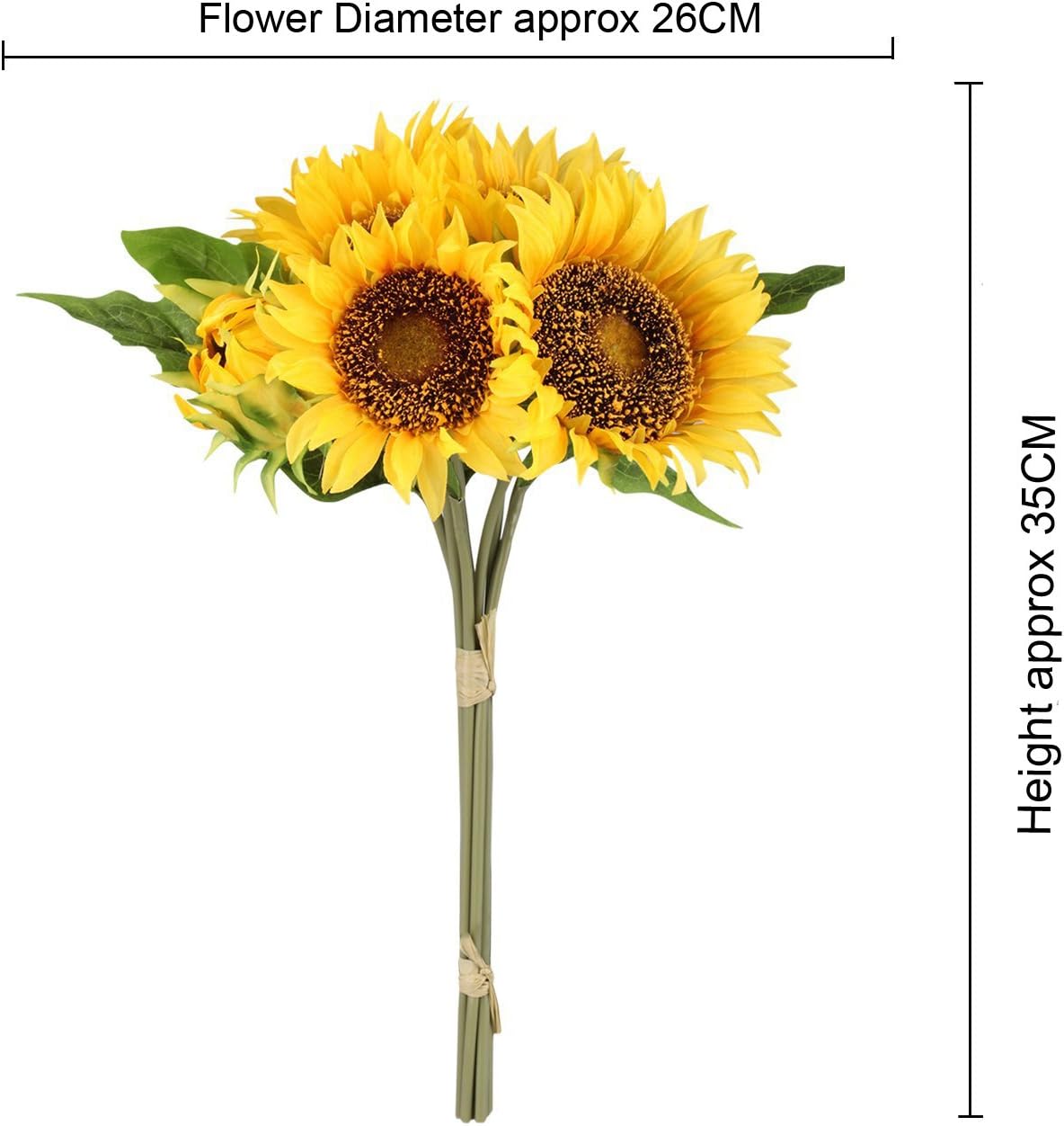 Bringsine Artificial Sunflower Bouquet for Home Wedding Decor