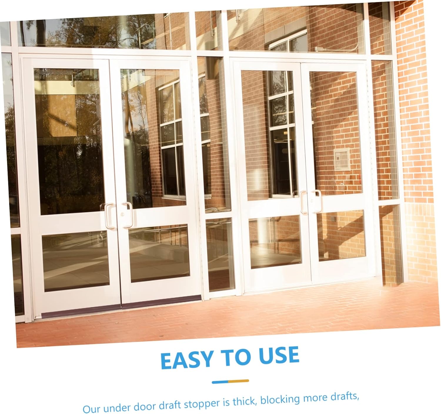 Wakauto Door Draft Stopper Sealing Strip for Noise and Weatherproofing