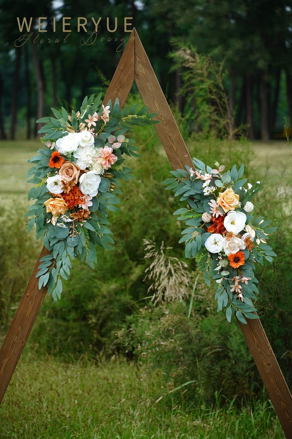 Artificial Wedding Arch Flowers Kit Caramel White