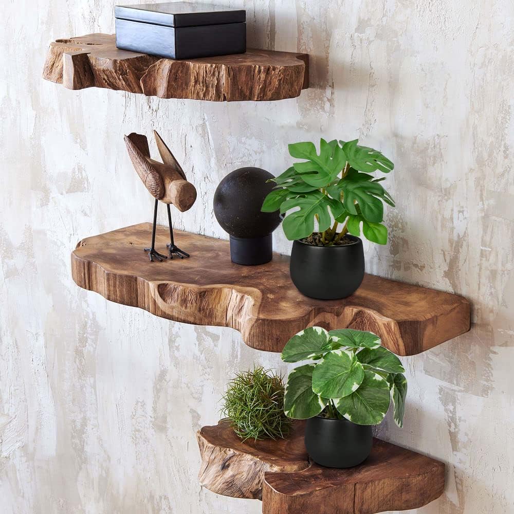 Briful 3PCS Artificial Plants in Black Ceramic Pots