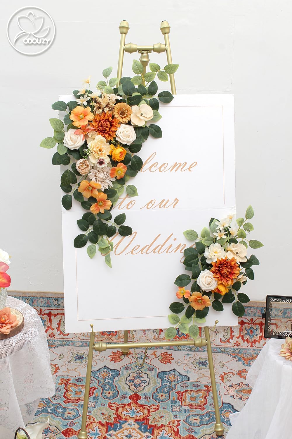 Odouzy Pack of 2 Artificial Wedding Arch Flowers