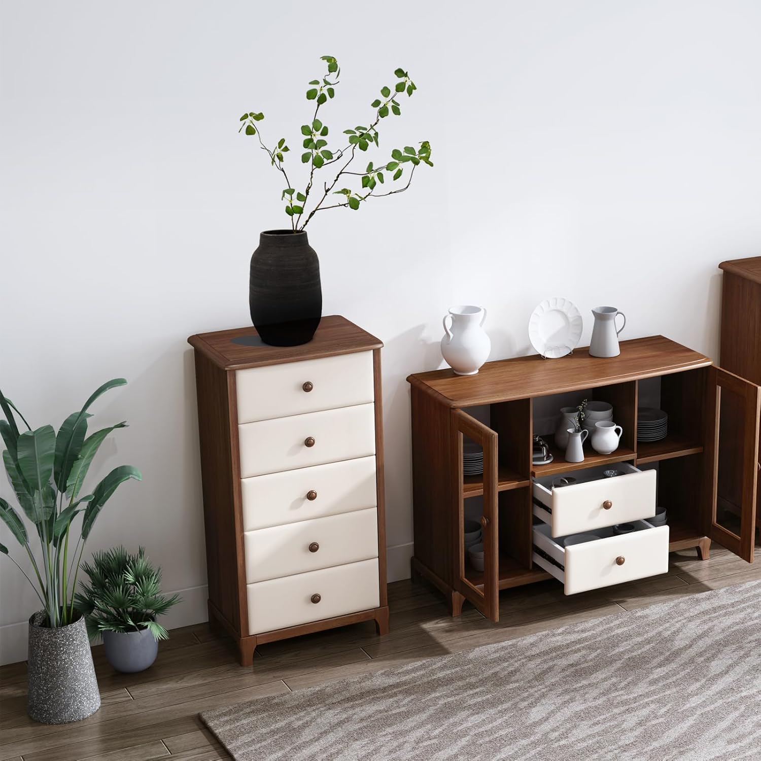 2PCS Artificial Branches with Leaf for Desk Decor