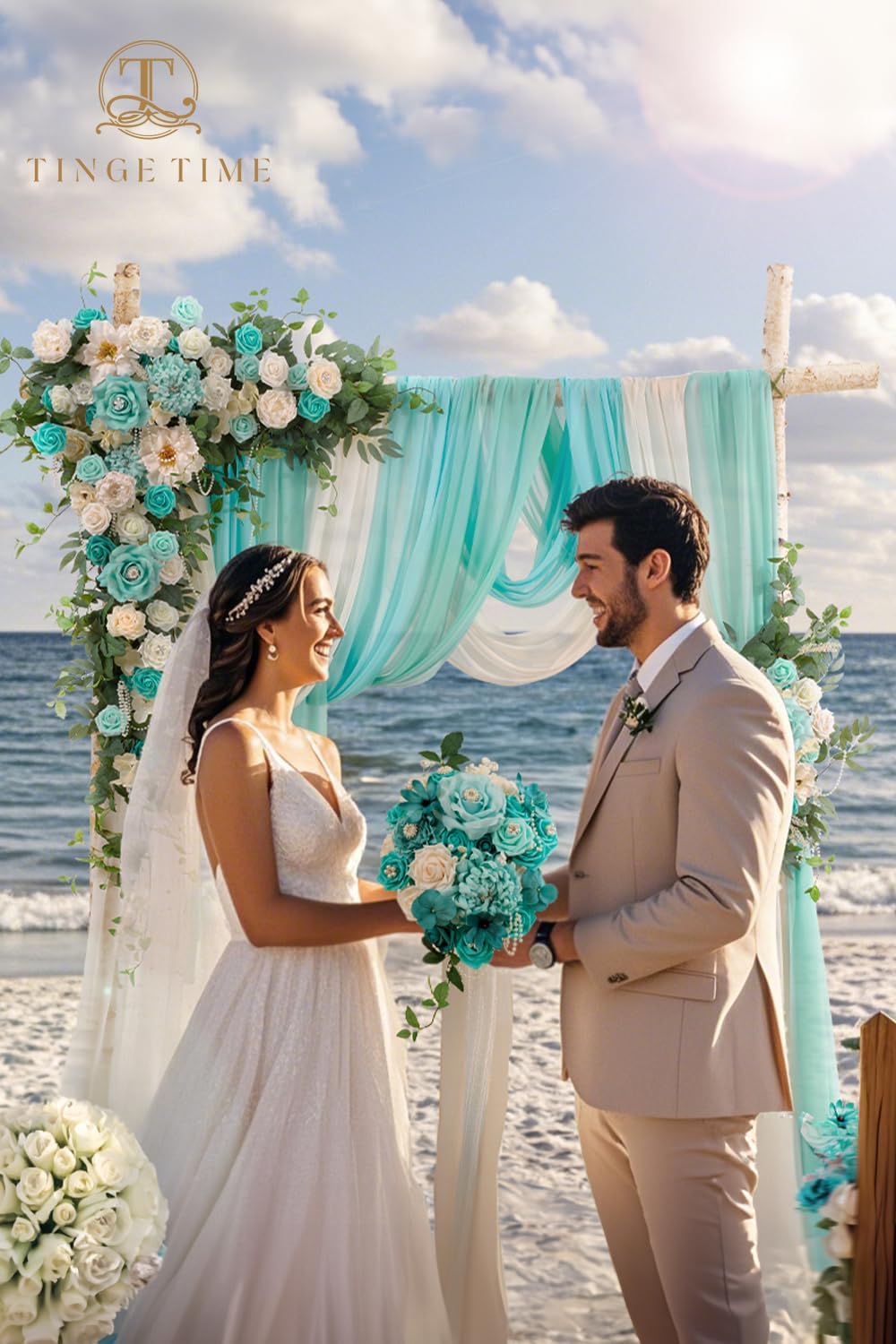 TINGE TIME Artificial Wedding Arch Flowers Kit