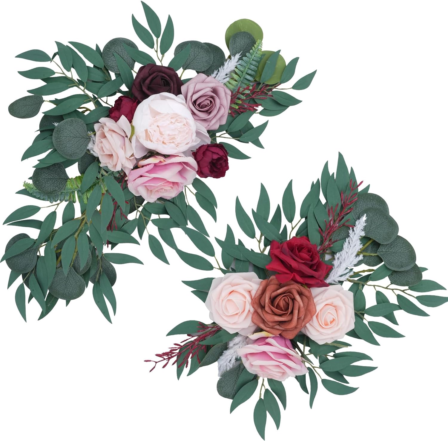 Elegant Artificial Flower Swag Wedding Welcome Sign Decor