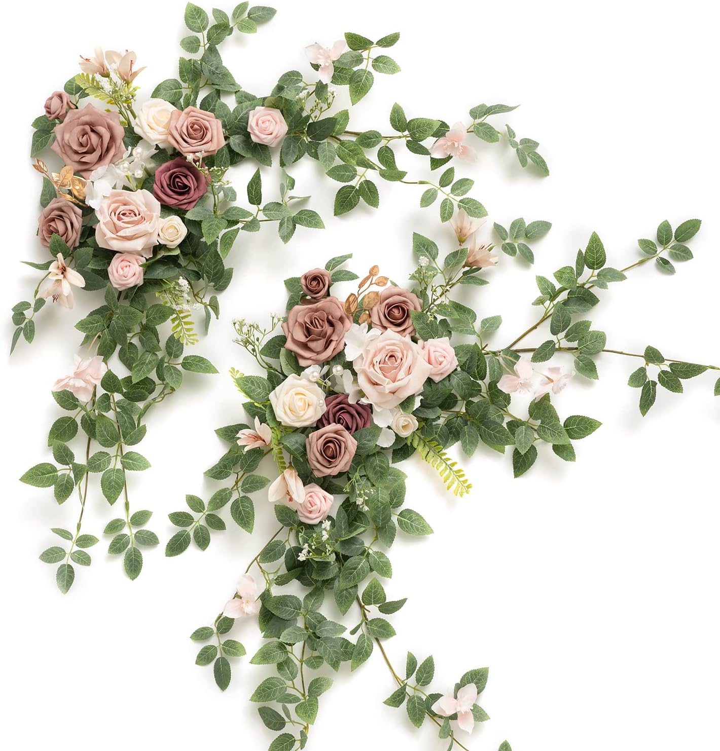 Lings Moment 2PCS Dusty Rose Artificial Floral Swags