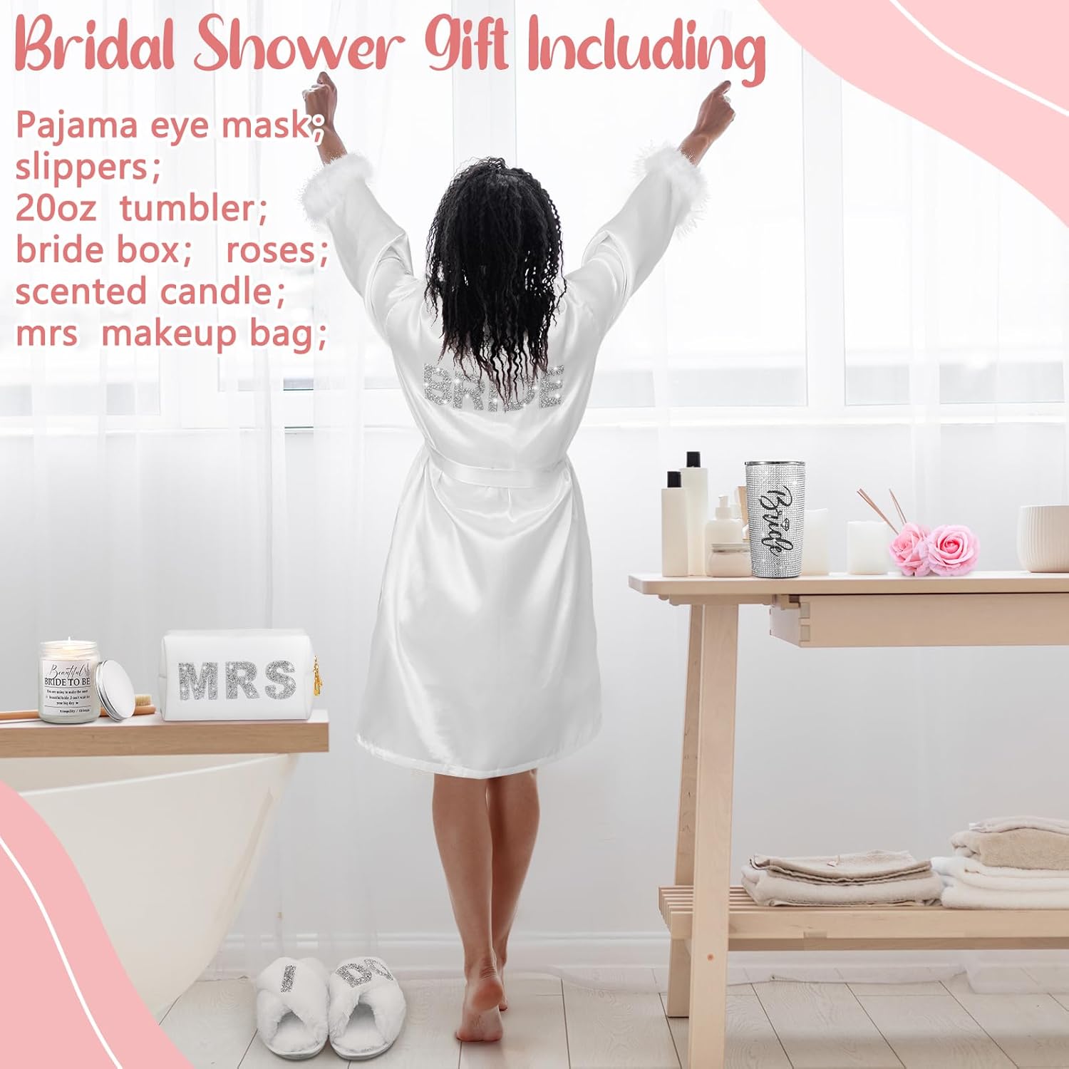 Croloose 9 Pcs Rhinestone Bridal Shower Gift Set