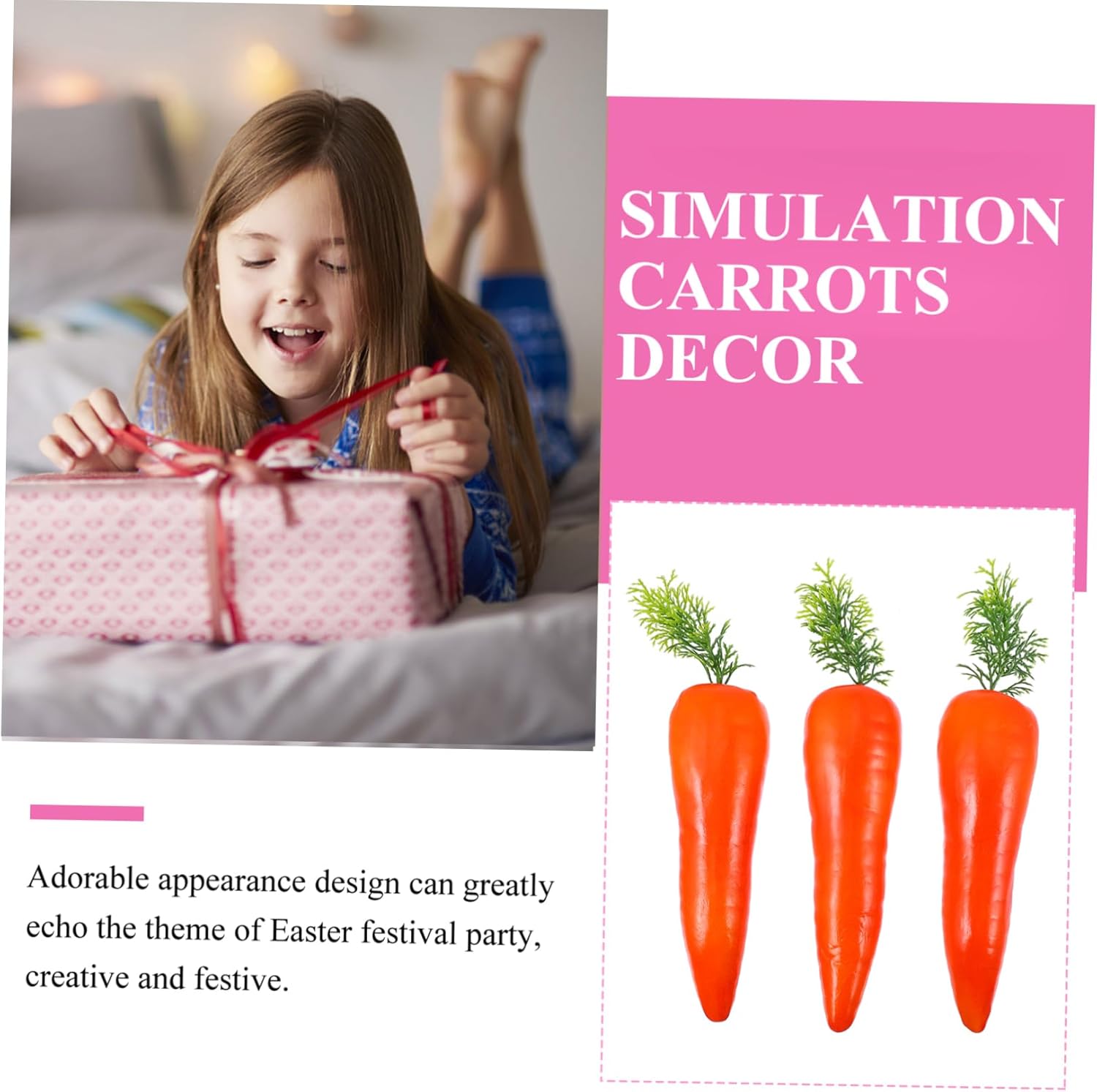 Ciieeo 3pcs Artificial Carrot Decorations