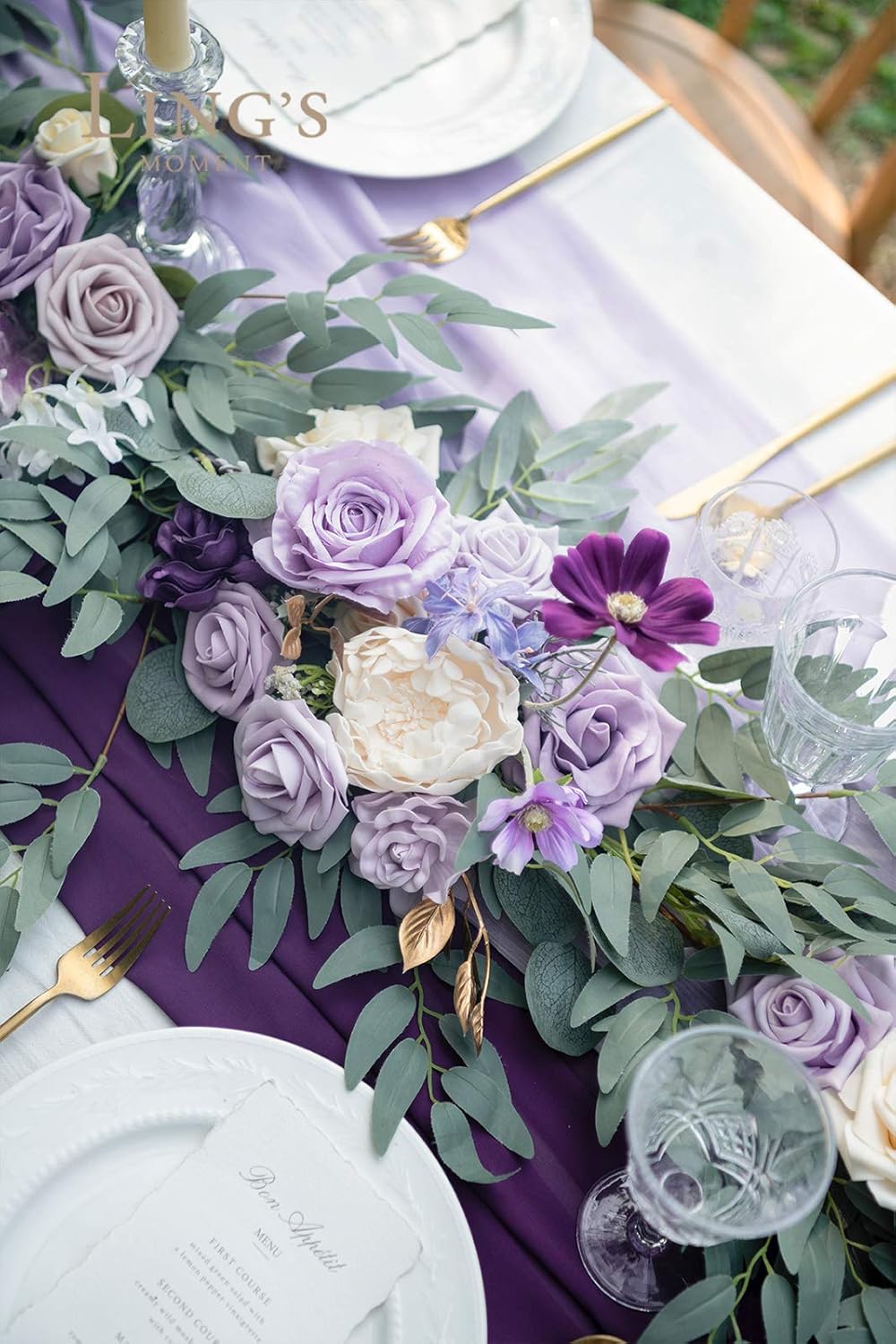 Lings Moment 6FT Eucalyptus Rose Garland
