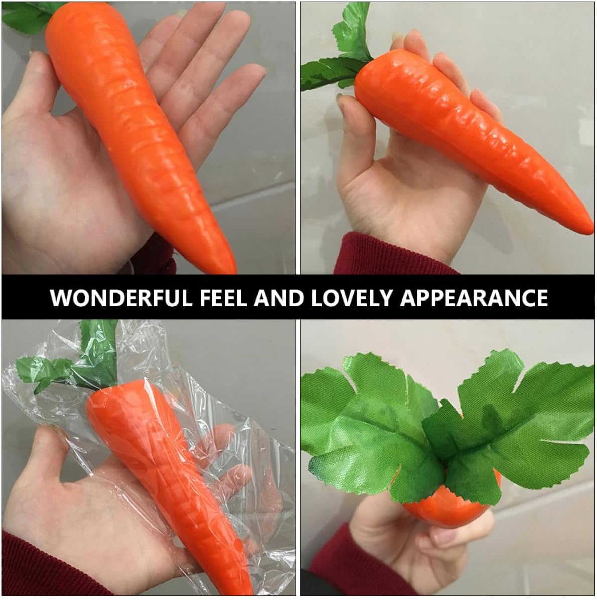 Amosfun 10PCS Lifelike Carrot Decor for Home Easter DIY