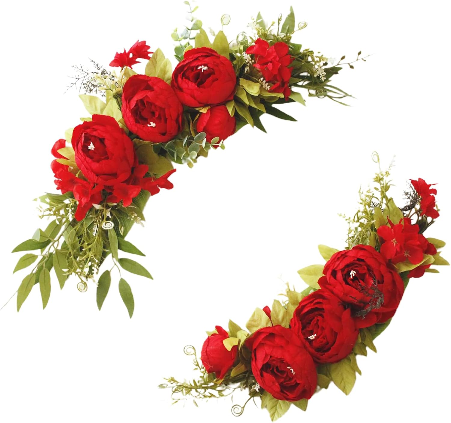 Faux Flower Swag Set of 2 Artificial Flowers for Wedding Ceremony