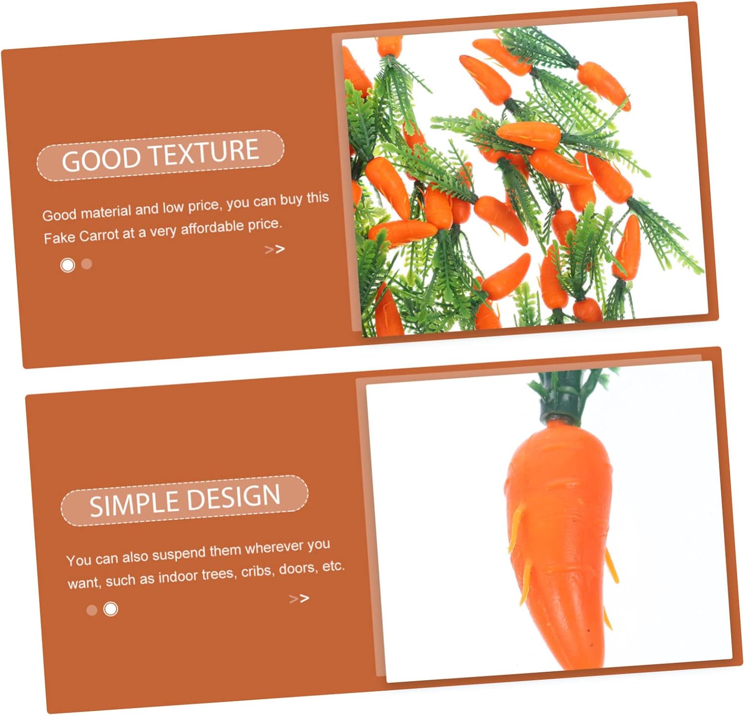 Ciieeo 60pcs Lifelike Carrot Garland for Kitchen Decor