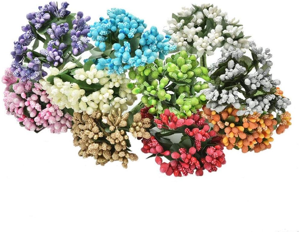 MountRuby Artificial Flower Set 12pcs for Wedding and Decor