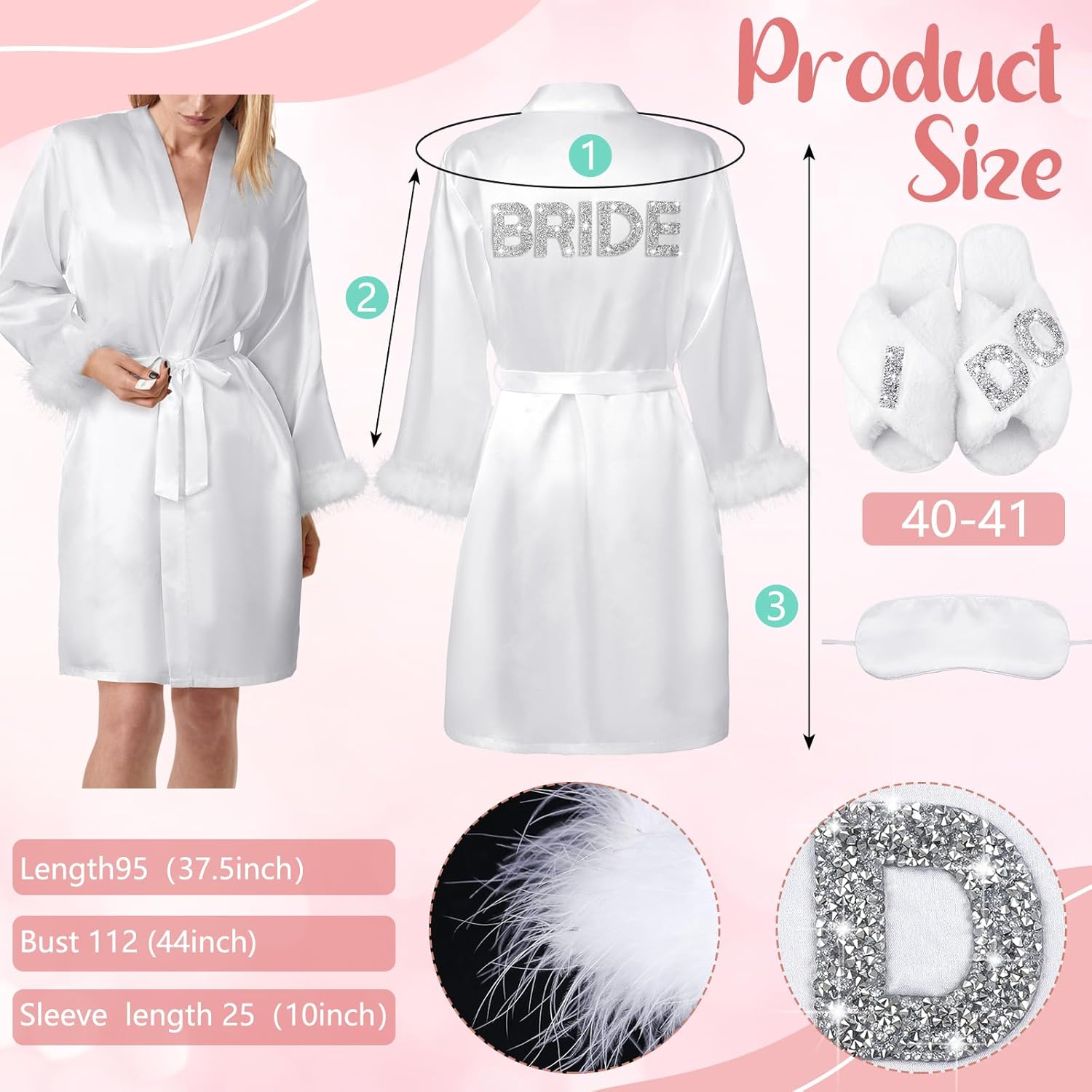 Croloose 9 Pcs Rhinestone Bridal Shower Gift Set