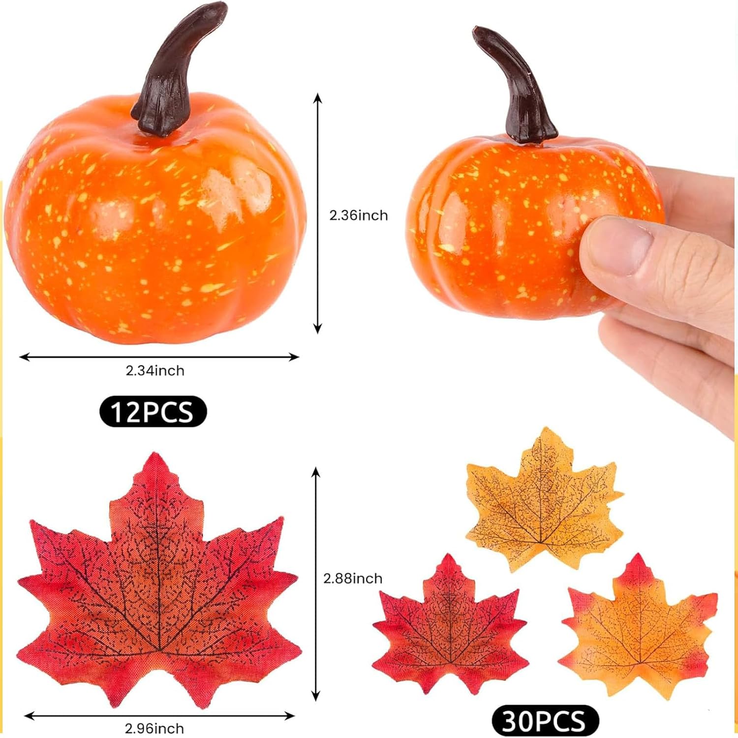 DomeStar 42 Piece Artificial Pumpkin Set