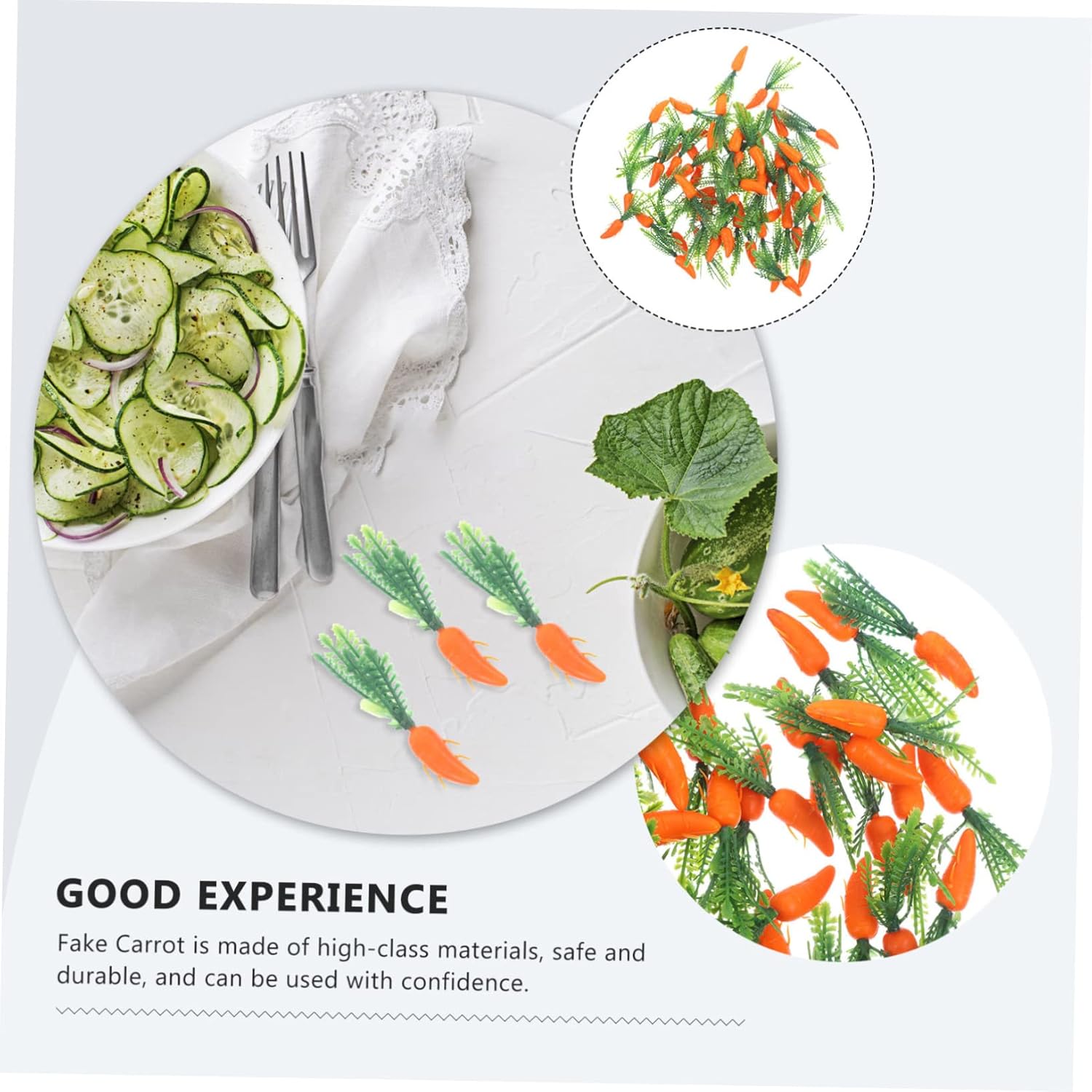 Ciieeo 60pcs Lifelike Carrot Garland for Kitchen Decor