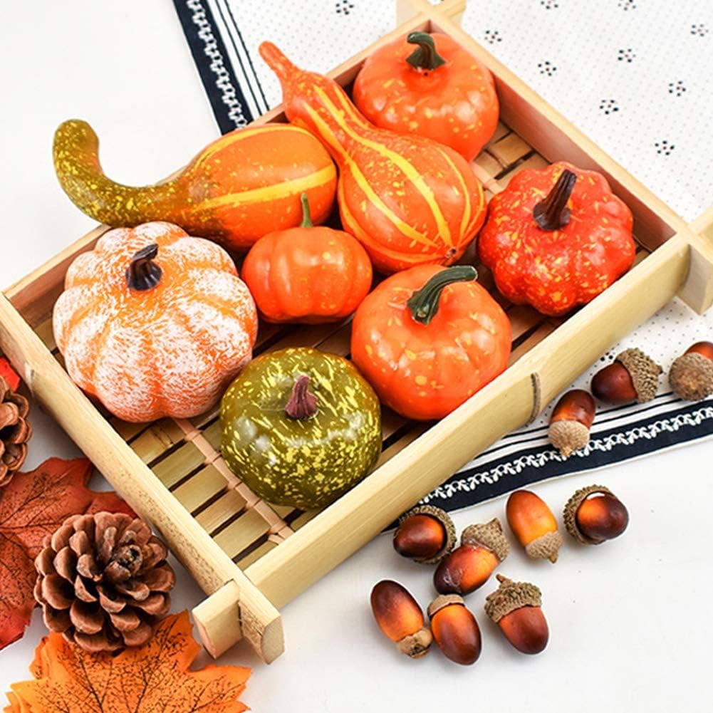 Ochine Artificial Mini Pumpkins Fall Decor Halloween Thanksgiving Party