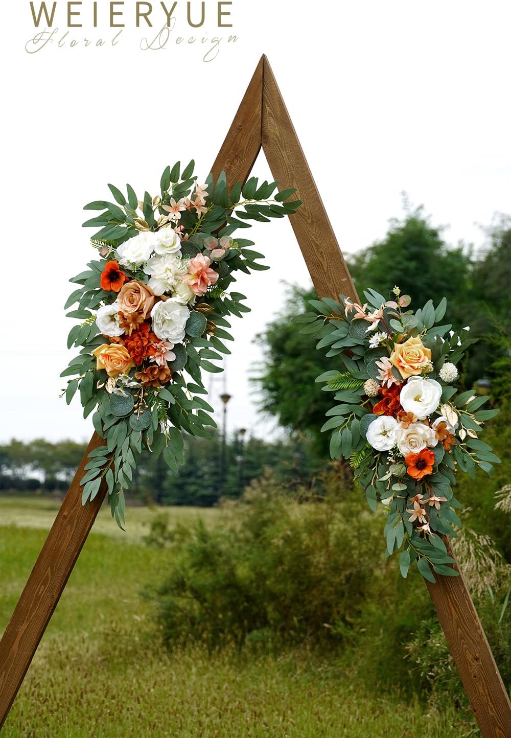 Artificial Wedding Arch Flowers Kit Caramel White
