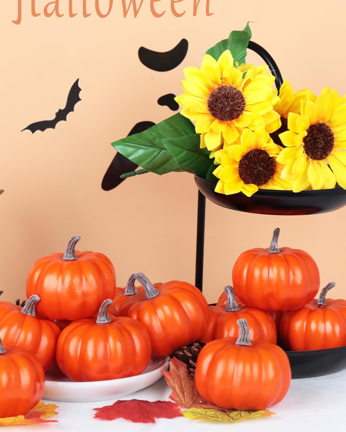 Vensovo 3 Inch Mini Foam Pumpkins - 12PCS Fall Decor