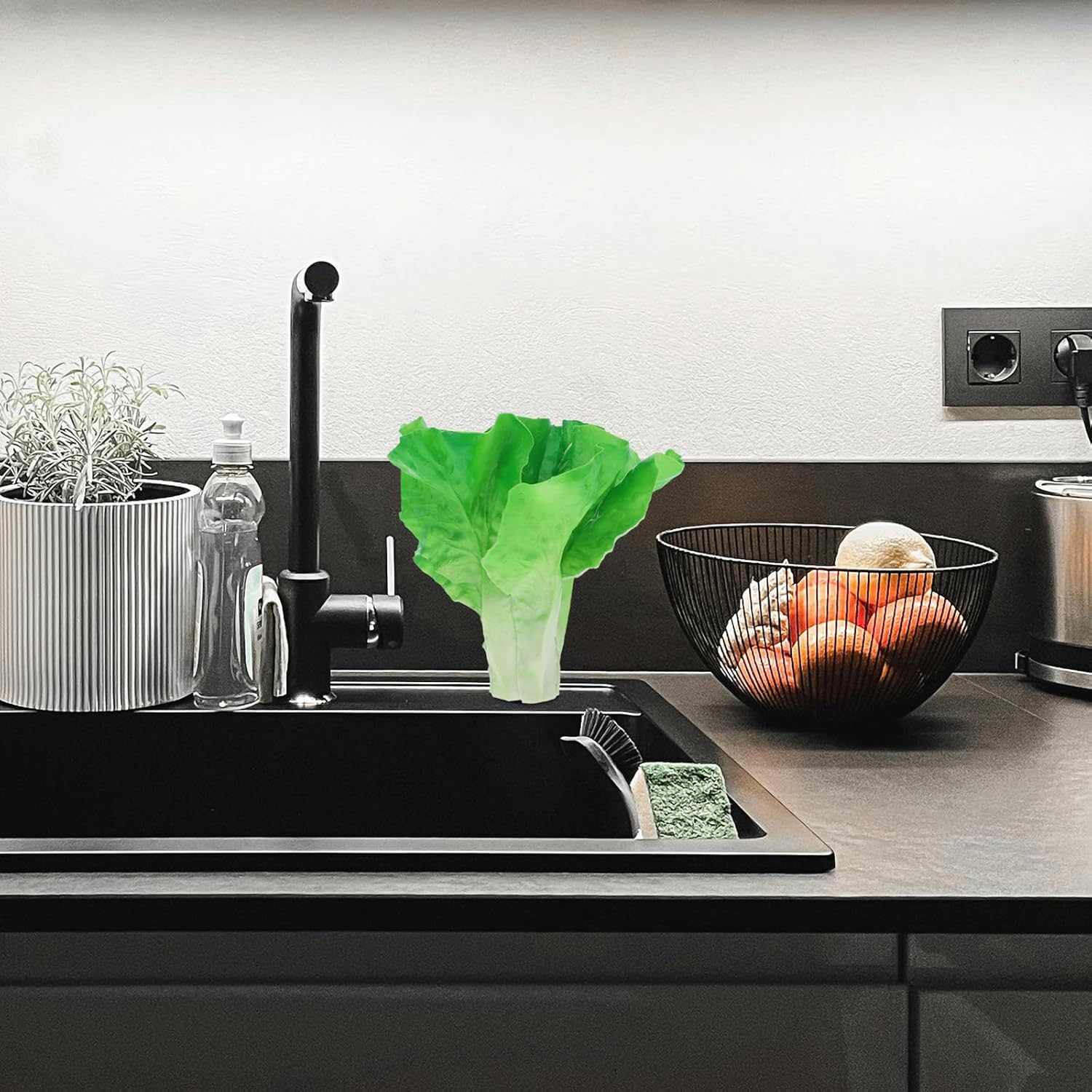 LUOZZY 2pcs Artificial Lettuce Decor for Kitchen
