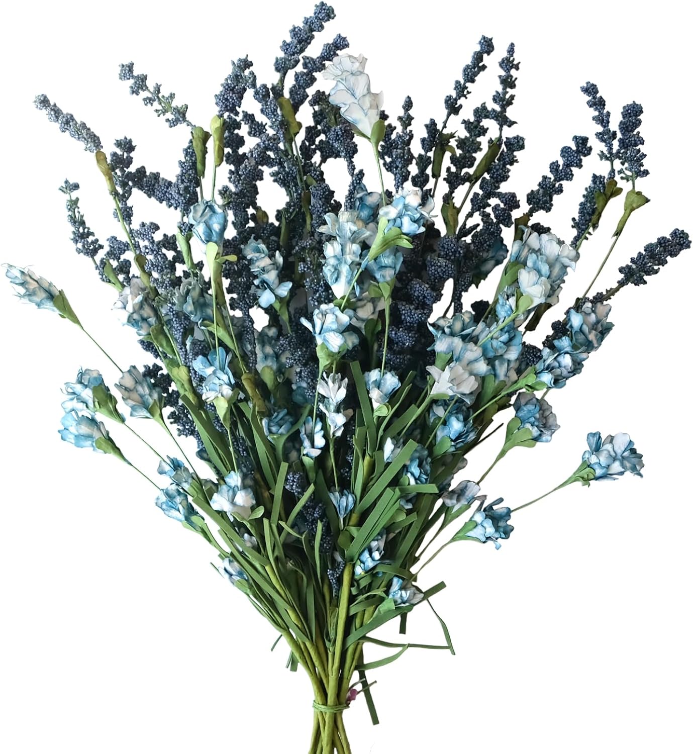 TEMPUS 10 Pcs Artificial Blue Flower Bundle