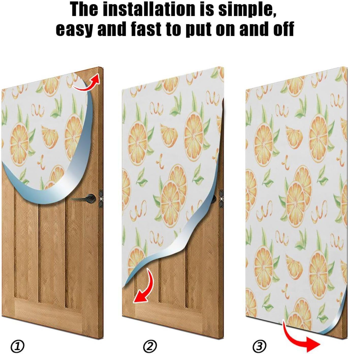 Susiyo Halloween Orange Door Cover Stretch Fabric