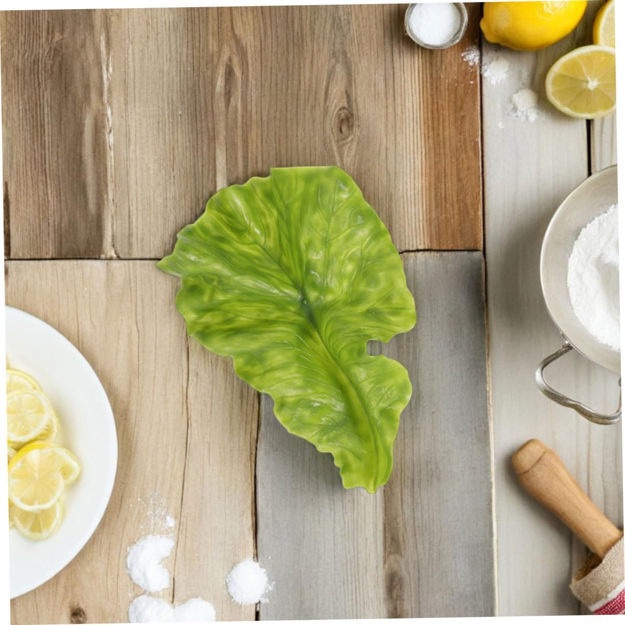 Alipis Realistic Fake Lettuce Leaves for Home and Restaurant Display