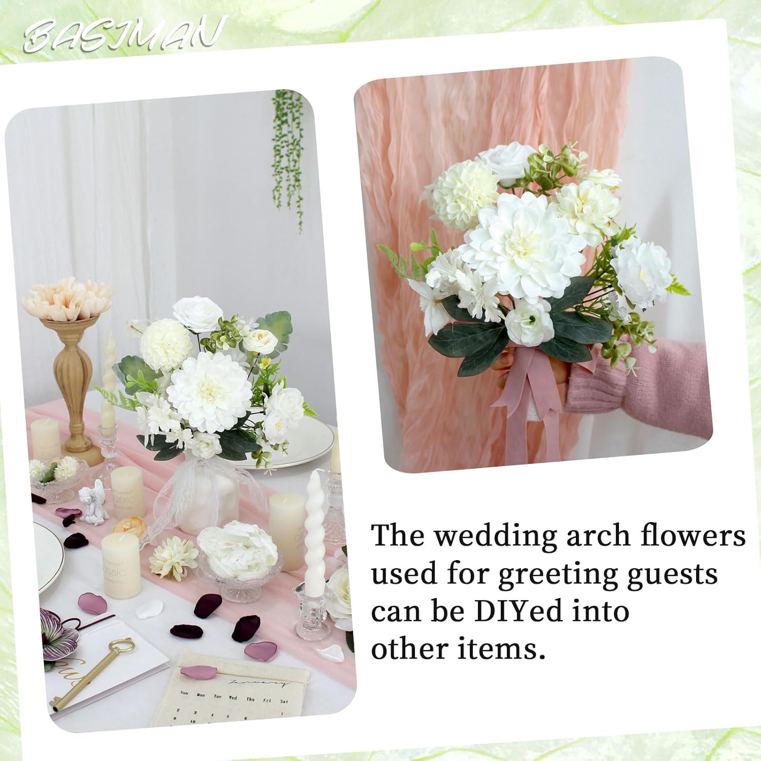 2pcs Wedding Arch Flowers Welcome Sign Decorations