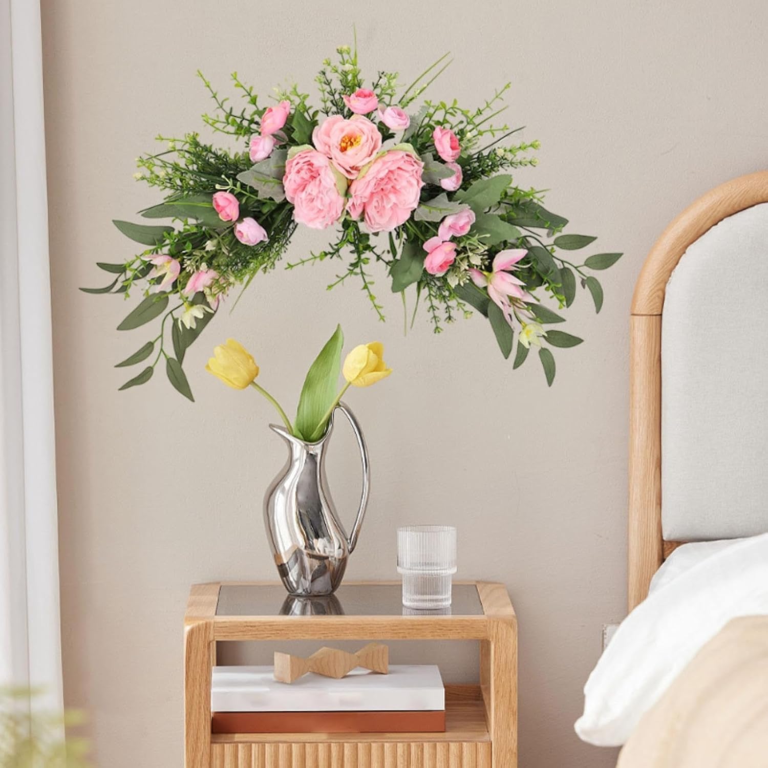 Predolo Wedding Arch Artificial Peony Flower Swag Pink
