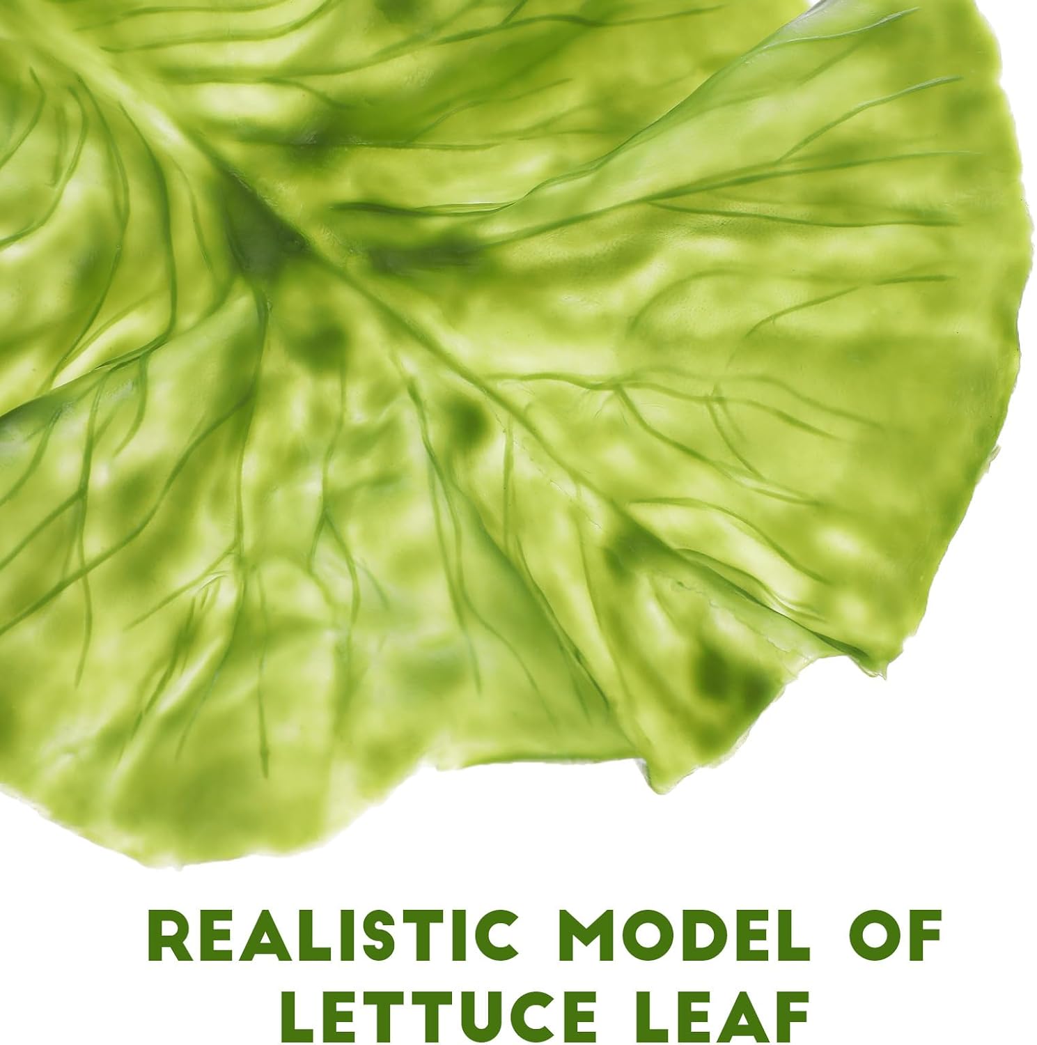 Cabilock 3pcs Artificial Lettuce Leaf Decor for Home Restaurant