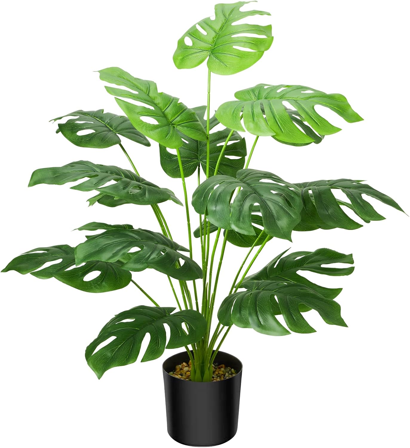 Guheake 28 Inch Fake Plants Artificial Monstera with Planter
