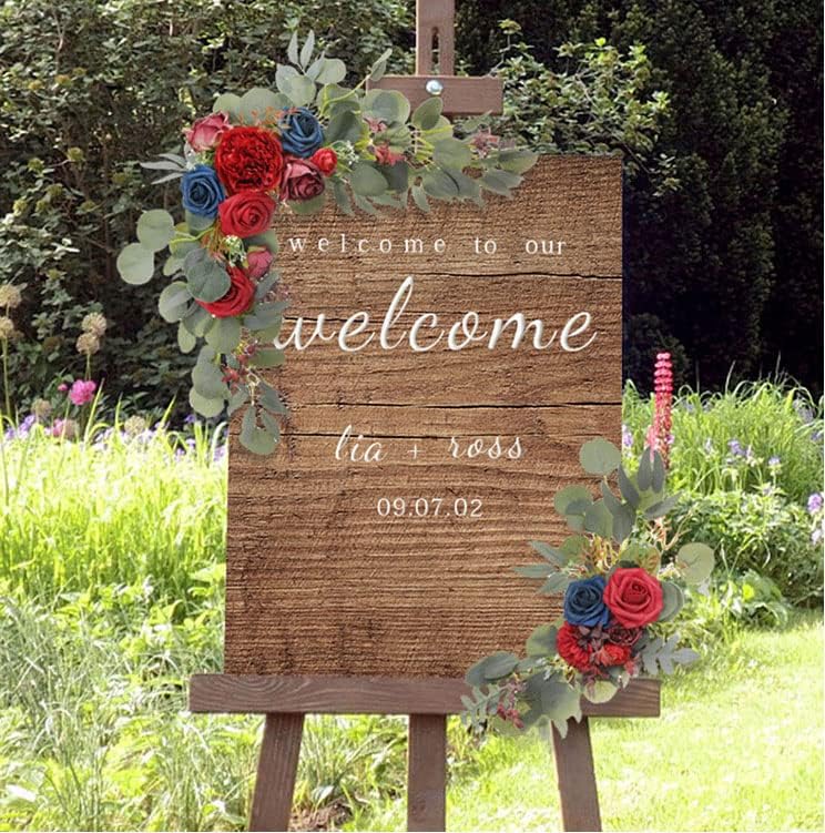 Red Artificial Flower Swag Set of 2 for Wedding Arch