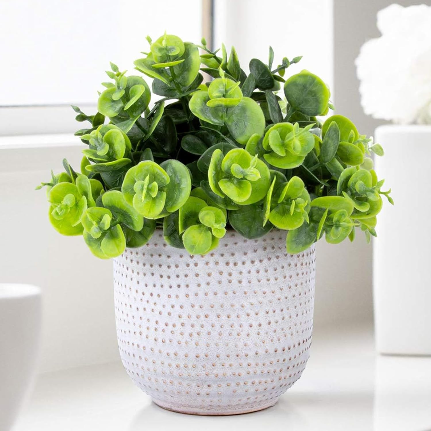 Cute Artificial Lysimachia Plants in Ceramic Planter