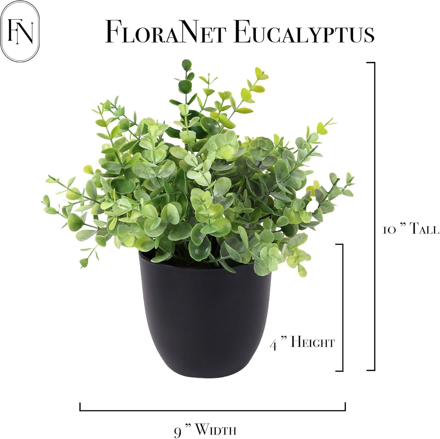 3 Pack 10 Inch Artificial Plant Greenery Pot