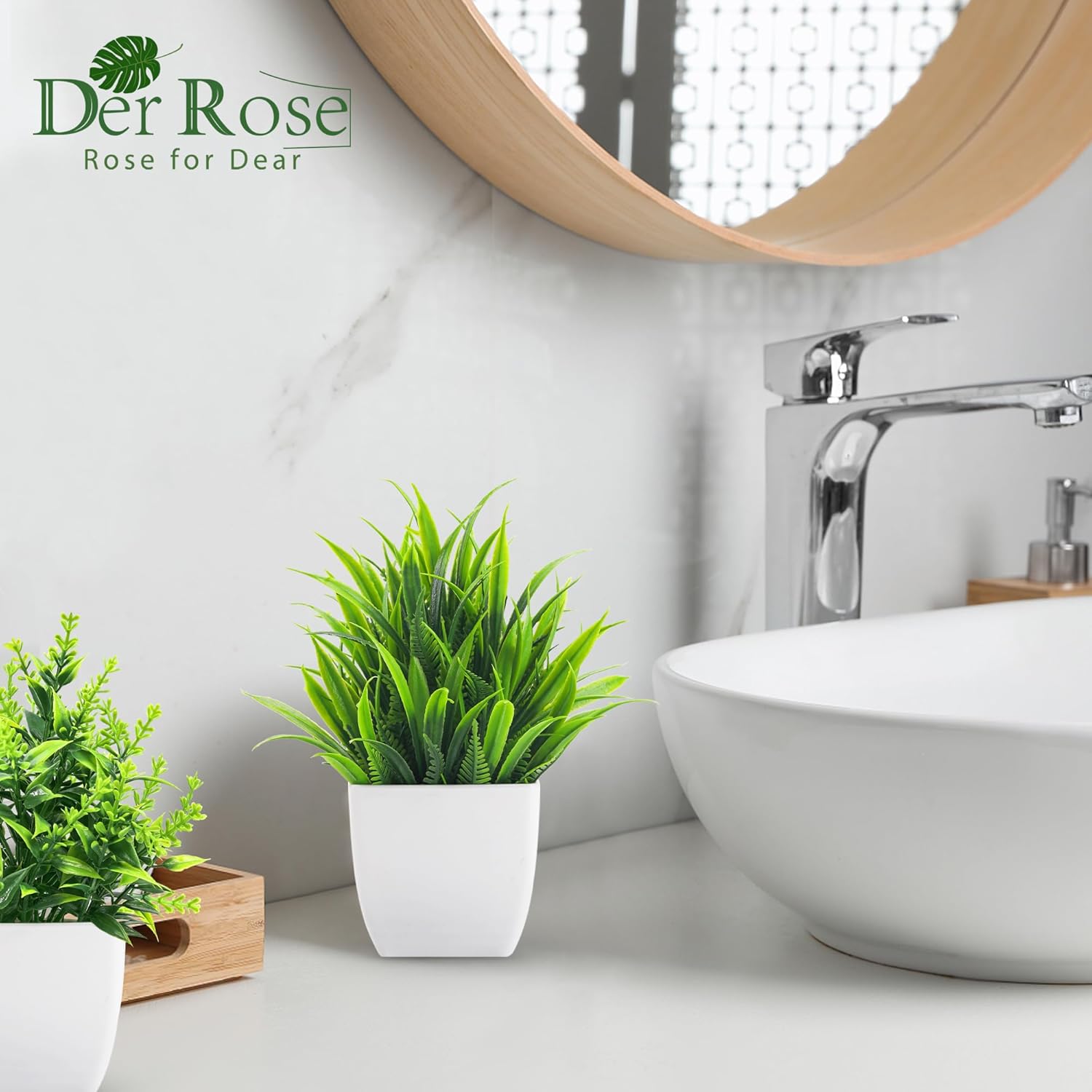 Der Rose 4 Pack Artificial Plants Indoor Decor