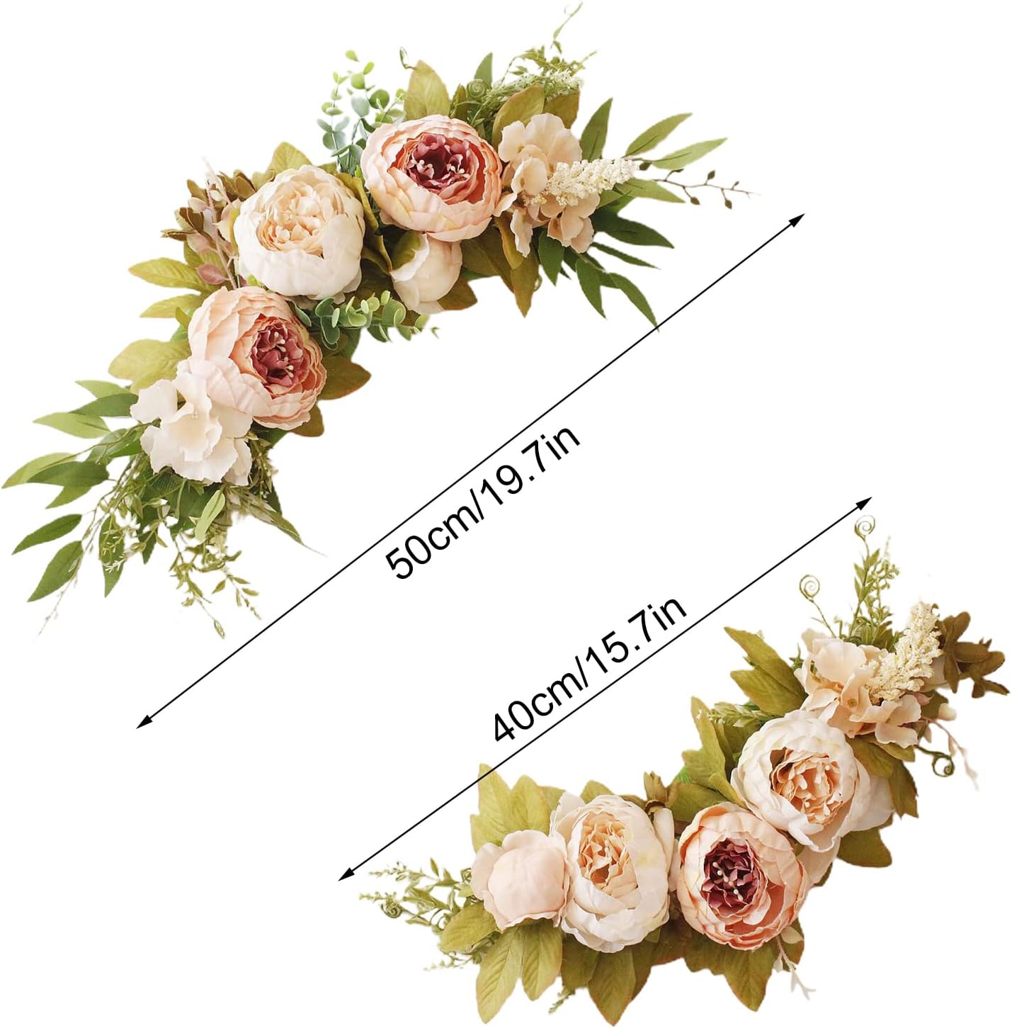 Faux Flower Swag Set of 2 Artificial Flowers for Wedding Ceremony