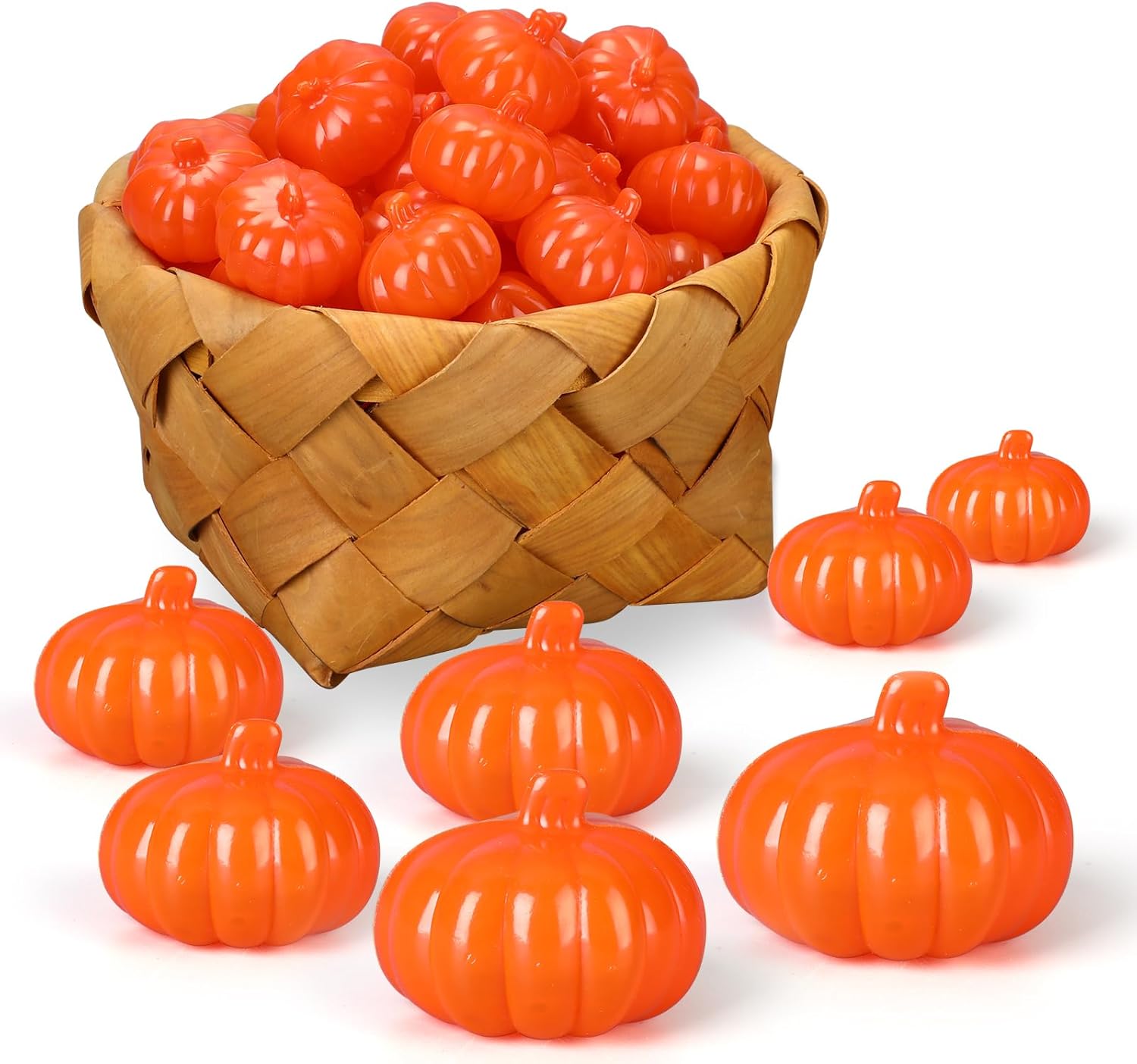 120 Pcs Artificial Mini Fall Pumpkins Decorations