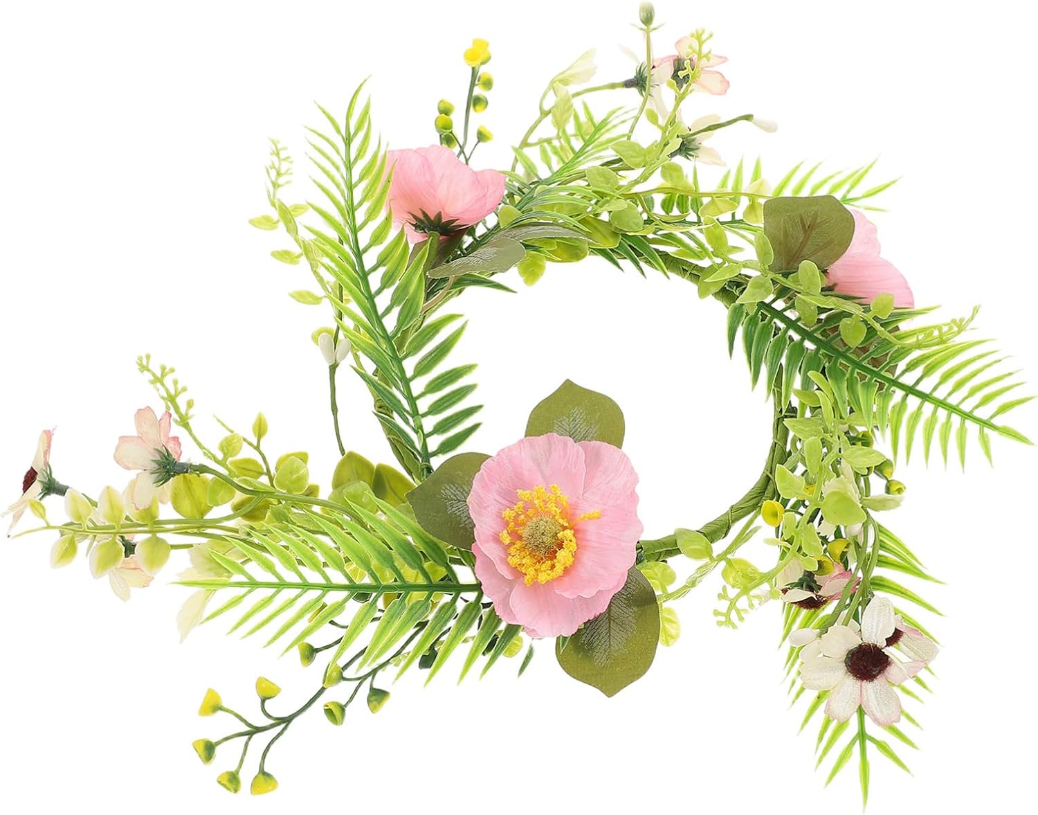 MAGICLULU Artificial Flower Wreath for Candles