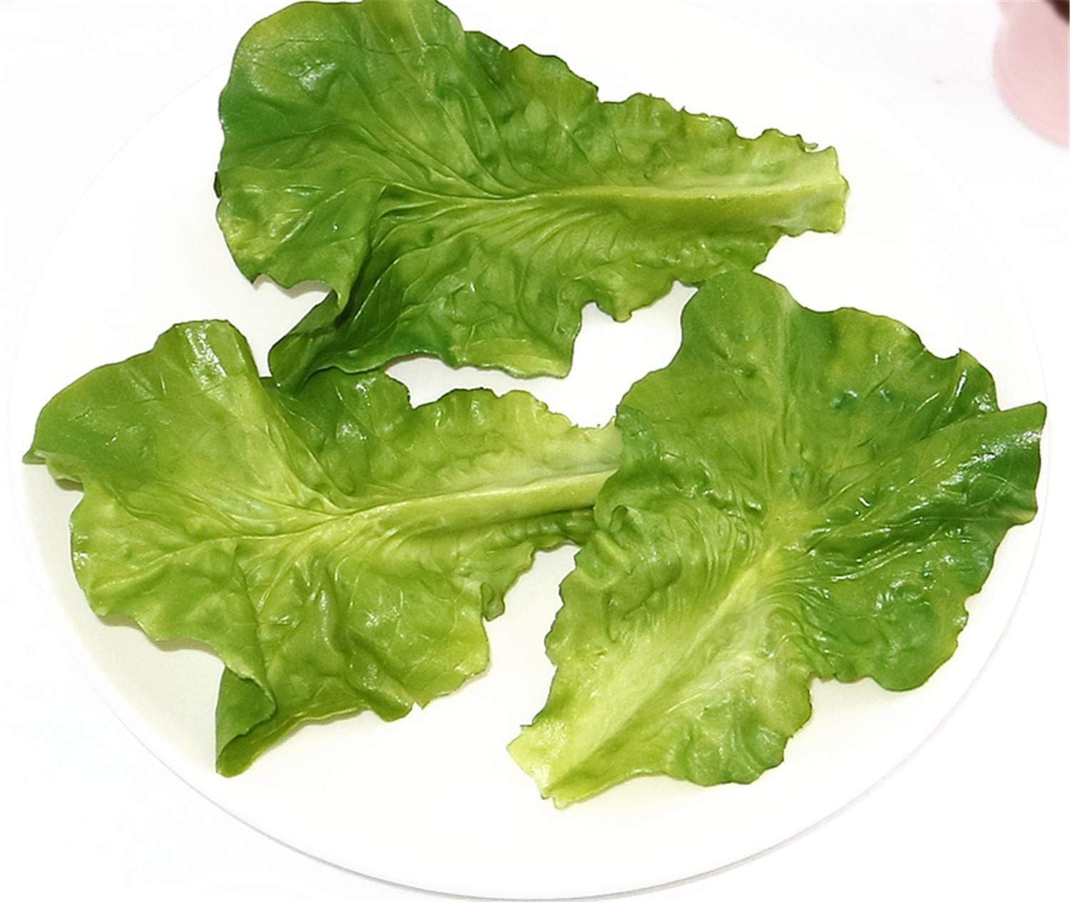 10Pcs Artificial Lettuce Leaves for Home Party Kitchen Decor