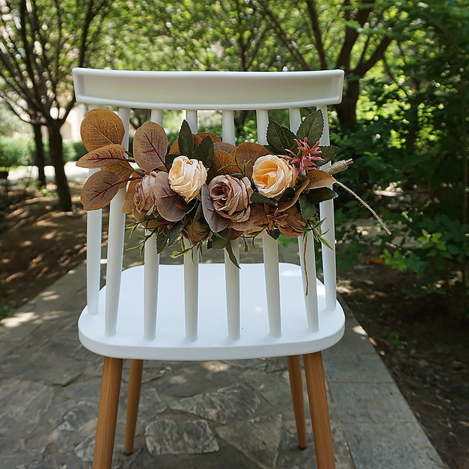Firlar Artificial Flowers Wedding Chair Decor
