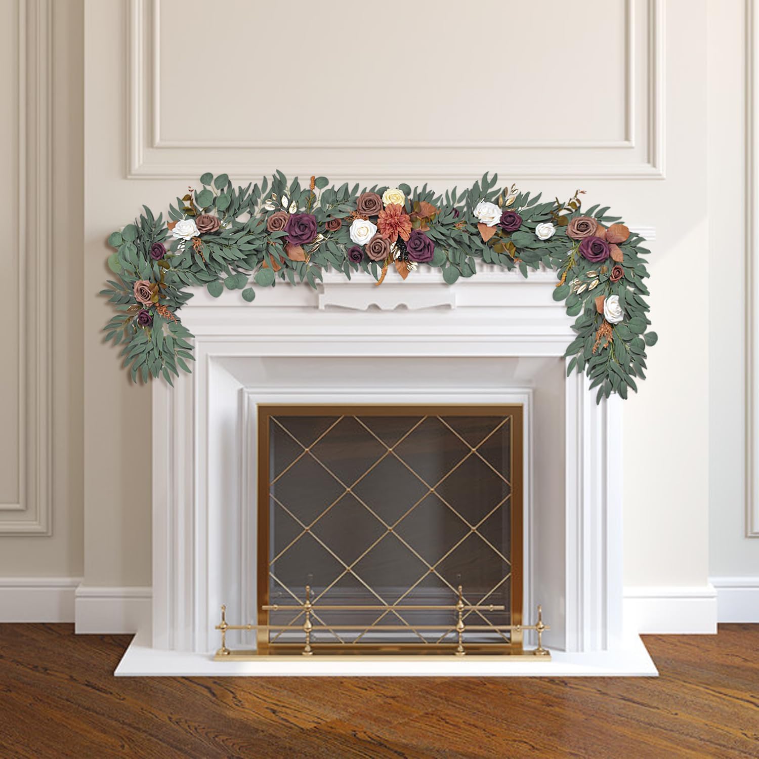 6 Ft Burnt Orange Flower Garland for Wedding and Home Decor