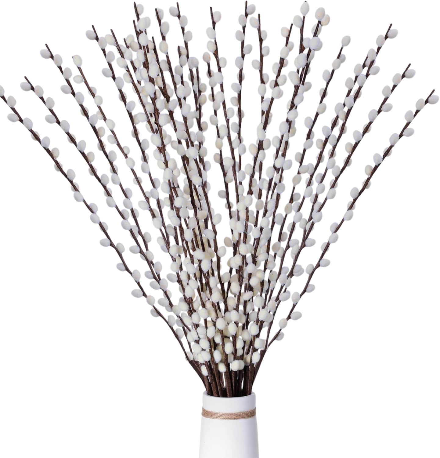 20 Stems 315 Inch Artificial Pussy Willow Branches for Vases