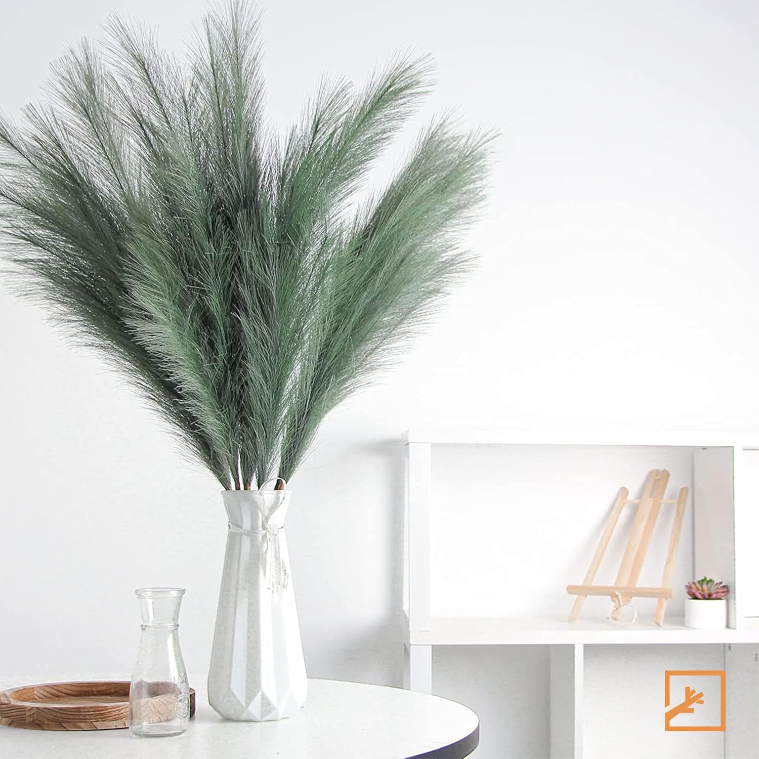 ZIFTY 7-Pcs Faux Pampas Grass Artificial Flower Decor Set