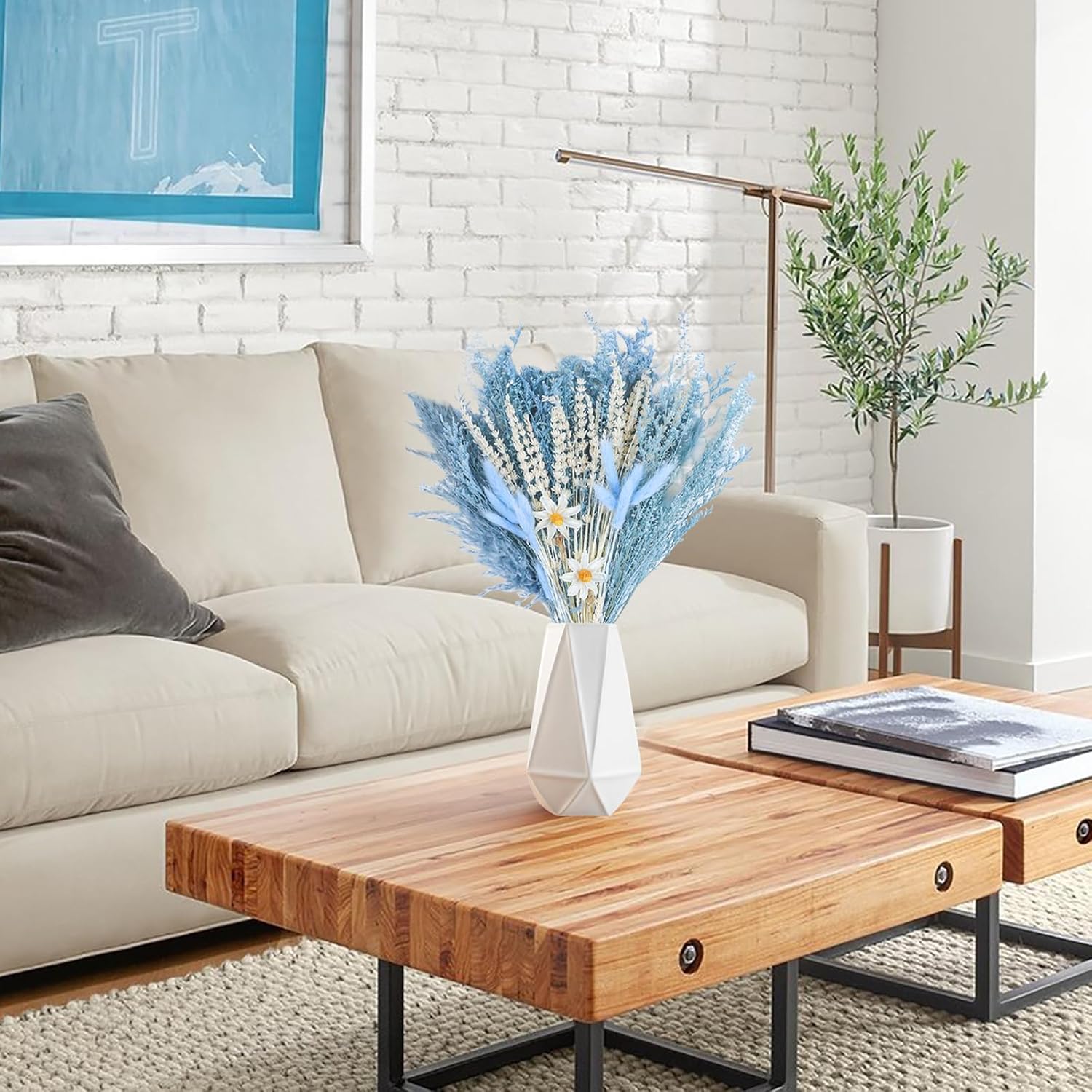 Lovmeety Natural Dried Pampas Grass Bouquet