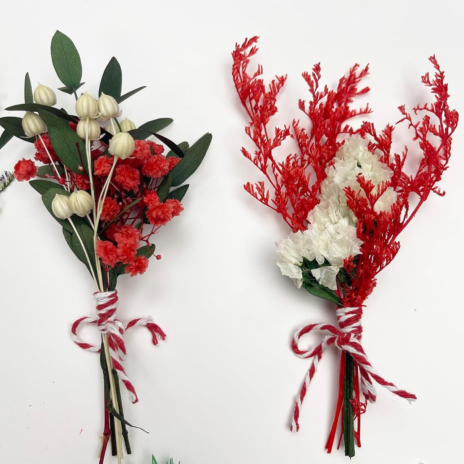 DULRLLY 10pcs Mini Dried Flower Bouquet Bulk