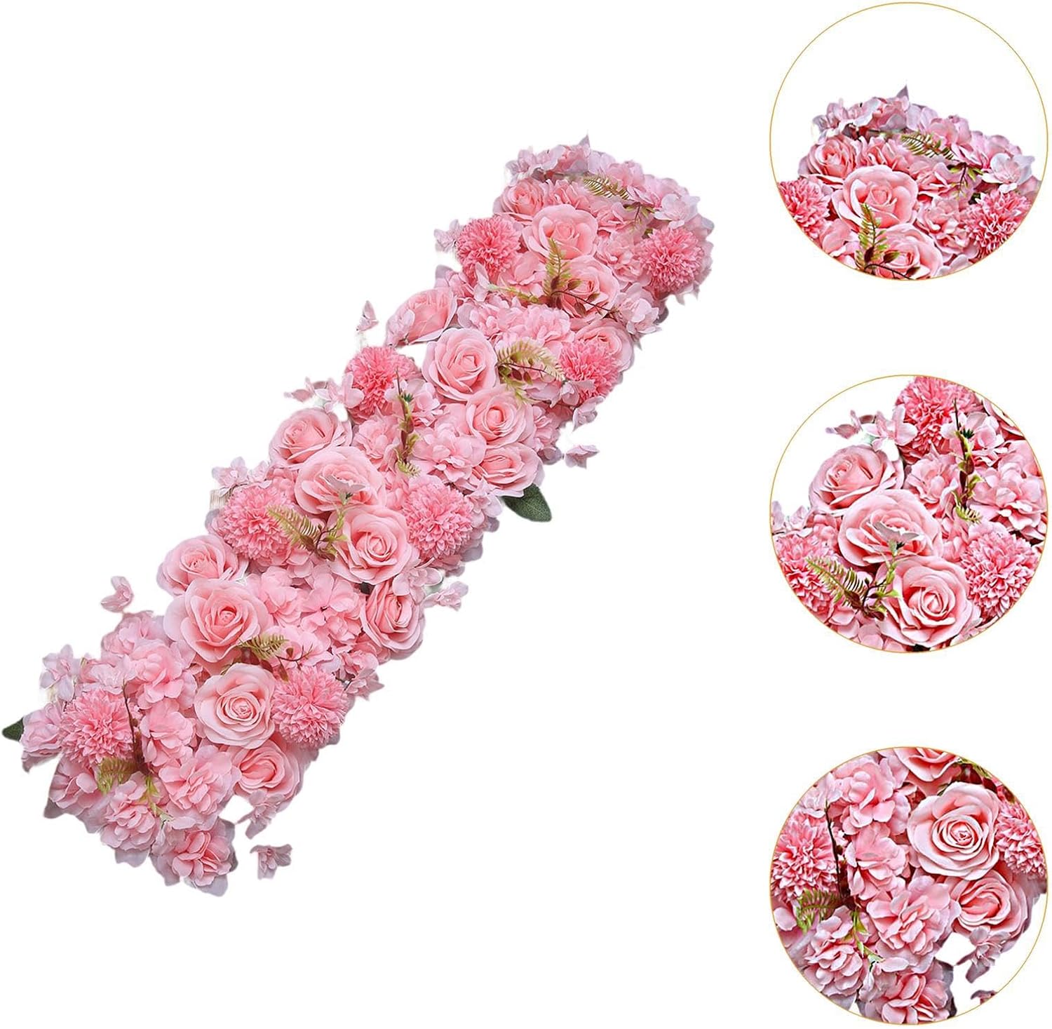 Tachiuwa Pink Artificial Flower Panel for Wedding Decor