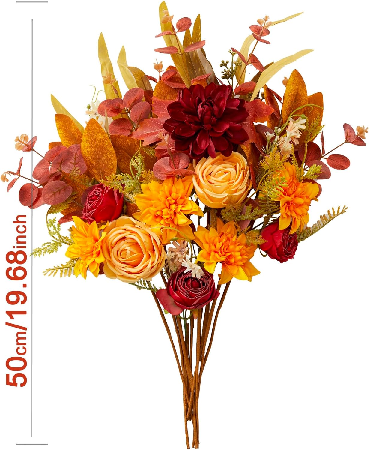 Annas Whimsy Artificial Flowers Bouquet with Pumpkins