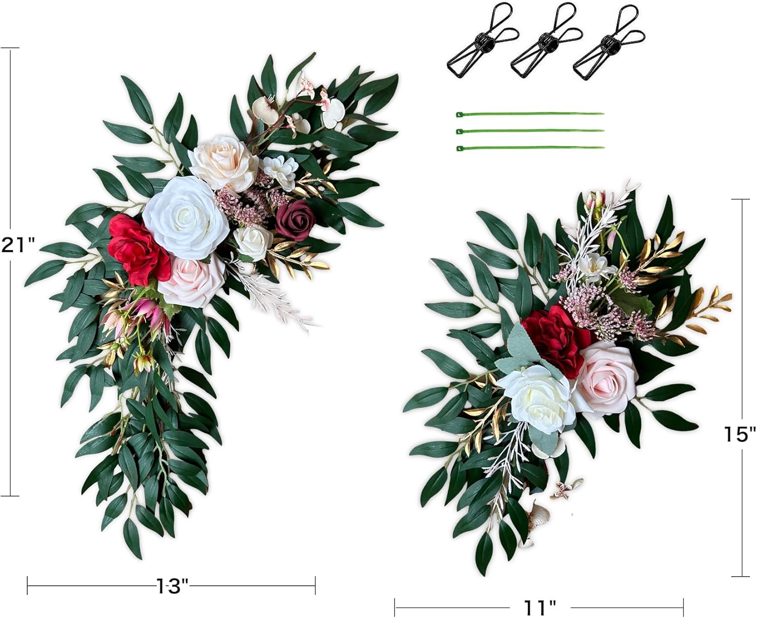IKULE Wedding Arch Artificial Flowers Pack of 2
