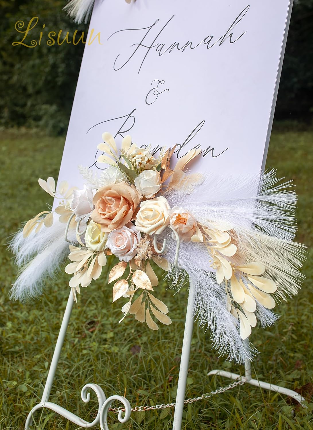 Lisuun Wedding Arch Artificial Flowers Pack of 2