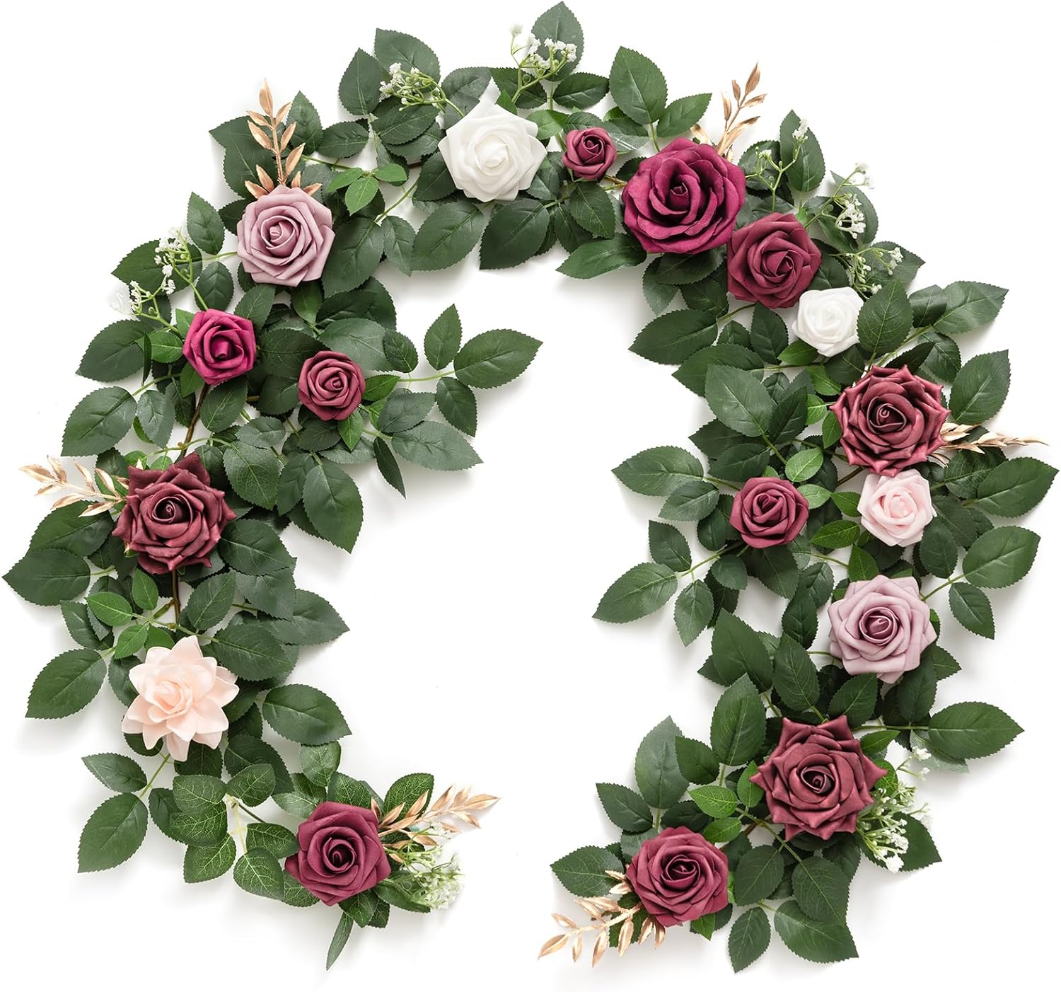 Lings Moment 5FT Burgundy Artificial Flower Garland